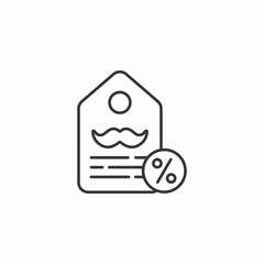discount tag icon sign vector