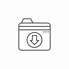 download folder icon sign vector