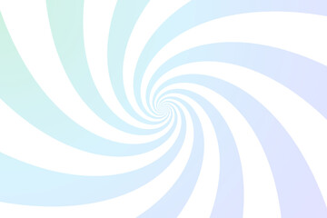Jasna spiralna ilustracja w pastelowych odcieniach błękitu i mięty, efekt wiru w stylu retro © Henryk Guziak
