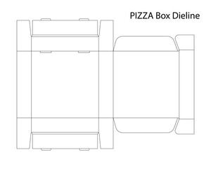 Pizza Box Dieline Template, pizza box dieline, box dieline, dieline box packaging template design,dieline,dieline packaging,cardboard box dielines