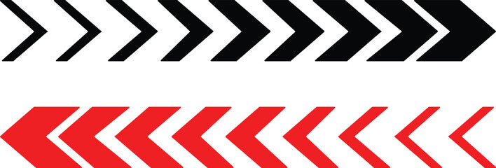 Red Arrow Symbol for Business Growth, Movement, and Directional Concept Design. red and black Dynamic Arrow. Eps 10