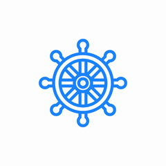 ship wheel icon sign vector © Akhmedbek