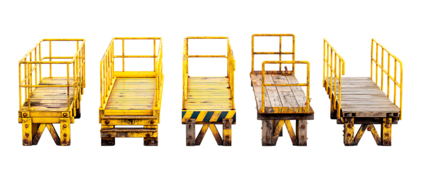 Pack of Docks Against Transparent Background for Waterfront Branding, Travel Promotion, or Nautical Design Projects