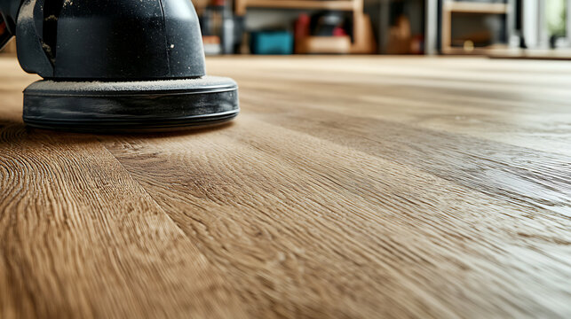 Wood Floor Sanding with Orbital Sander
