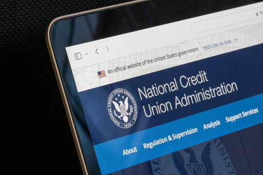 Portland, OR, USA - Apr 21, 2025: Homepage of the National Credit Union Administration (NCUA), an American government-backed insurer of credit unions in the United States, is seen on a computer.