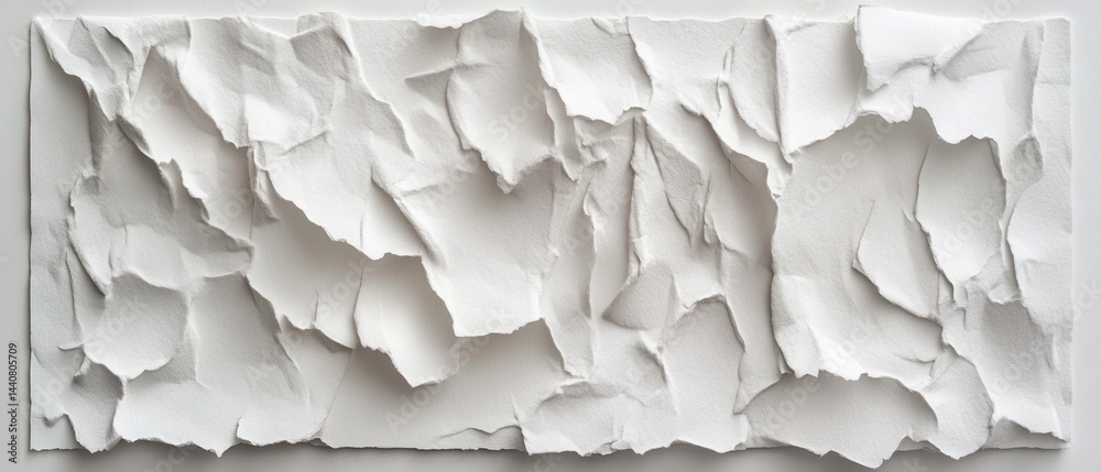 Poster abstract white paper texture background with torn edges and rough surface creating a minimalist and 