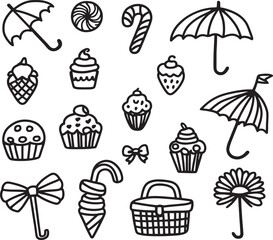 Icon Set Silhouette Vector