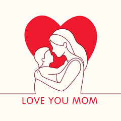 Mothers Day Celebration Vector Illustration Elegant Design Free Download 