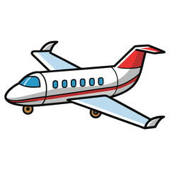 Passenger jet icon isolated on white background