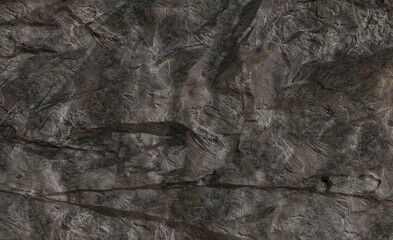 Dark gray stone surface with intricate patterns and textures