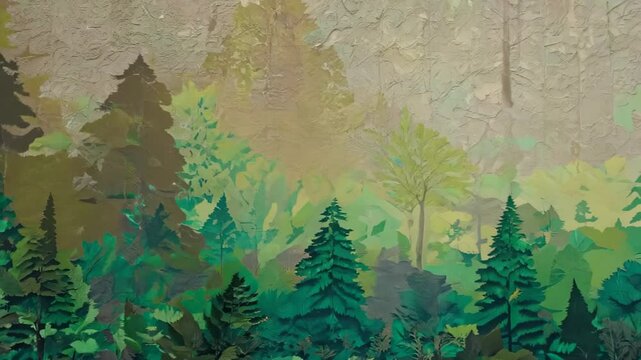 Camouflaged Forest Gradient Backdrop: Vibrant Wallpaper and Texture Design