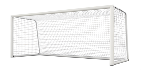 digital illustration of soccer goal with white frame and net