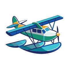 Seaplane jet icon isolated on white background