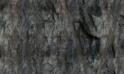 Rough, textured rock face with ancient markings