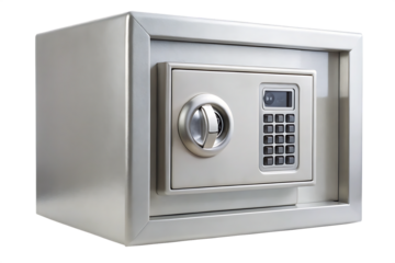 security metal safe isolated on white background PNG