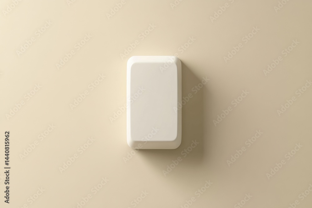 Aufkleber minimalist ivory wall switch. rounded rectangular plate with a clean, simple design, blending seamle