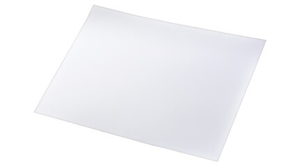 Tilted piece of blank white paper with subtle texture, angled for versatile use in presentations or documents, on a transparent background, PNG image, PNG file.