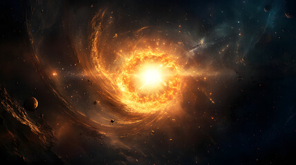 Obraz premium A deep-space observatory watching over a distant supernova.