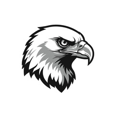 Powerful Gaze of an Eagle: Capturing the essence of freedom and strength, an eagle's head is rendered with bold lines and a focus on its piercing stare.
