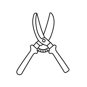 black outline garden shears clip art preview