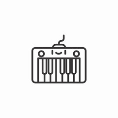 piano simulator toy icon sign vector
