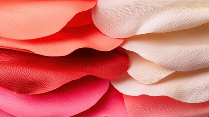Artificial flower making Concept, Vibrant Stack of Artificial Flower Petals in Various Stages of Colorful Texture and Detail