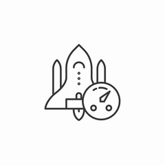 rocket launch icon sign vector