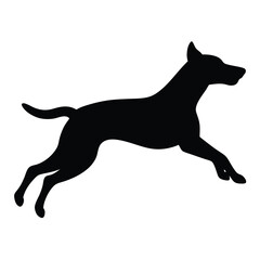 Dog Jumping Silhouette Image