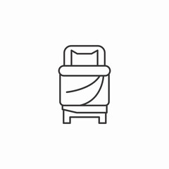 rolling suitcase icon sign vector