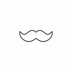 stylish mustache icon sign vector