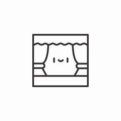 theater curtain icon sign vector