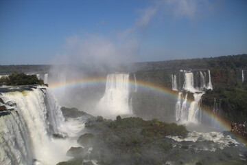 Fototapeta premium imagem panorâmica das cataratas do iguaçu, em foz do iguaçu, paraná 