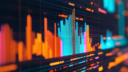 Data analysis of colorful graphs that represent financial information 