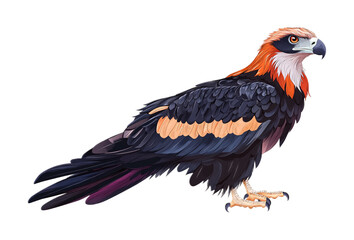 Fototapeta premium Wedge-tailed Eagle for Bird of Prey and Wildlife Art - Isolated on White Background