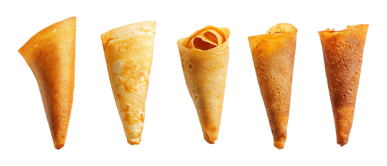 Pack of Dosas Against Transparent Background for Culinary Branding, Indian Cuisine Promotion, or Restaurant Design Projects
