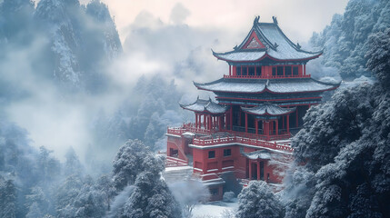 Snowy Mountain Temple in China
