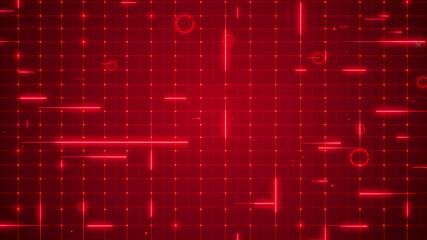 Obraz premium red led lights on black background. Generative AI