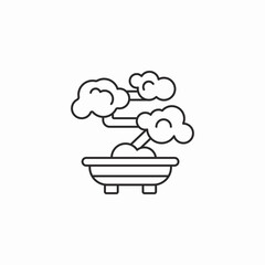 bonsai tree icon sign vector