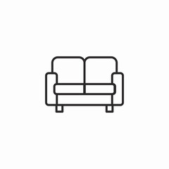 double sofa icon sign vector