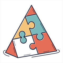 Colorful Puzzle Segment Design