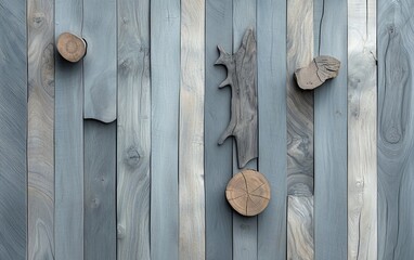 Wooden wall decor with natural accents