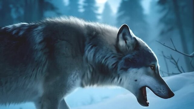 wolf in the snow