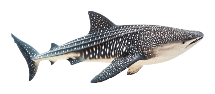 Whale Shark for Marine Wildlife and Ocean Decor - Isolated on White Background