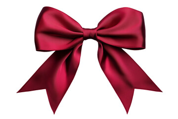 Fototapeta premium Red ribbon from a gift box, knotted bow