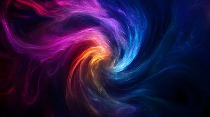 Obraz premium A distorted swirl of vivid neon colors, representing an overwhelmed mind.