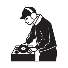 Sound Engineer Adjusting Audio Equipment With Headphones