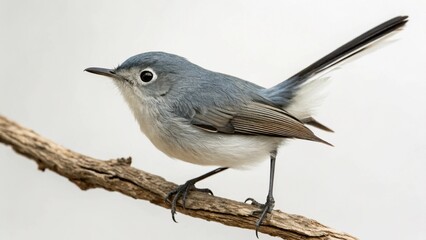 Blue Gray Gnatcatcher on studio background
