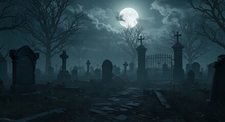 halloween night scene