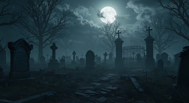 halloween night scene