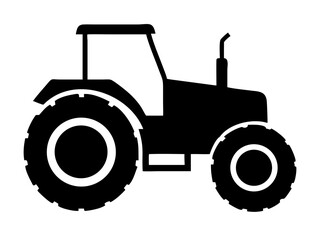 Tractor Silhouette Icon - Farming & Agriculture Vehicle